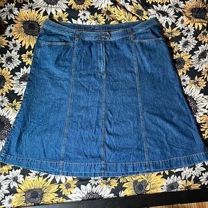 Denim Midi Skirt
